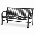 Banco de acero negro para exteriores 150x60x80 cm