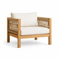 Sillón de Madera de Teca y Cuerdas Beige